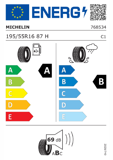 Kia Tyre Label - michelin-768534-195-55R16
