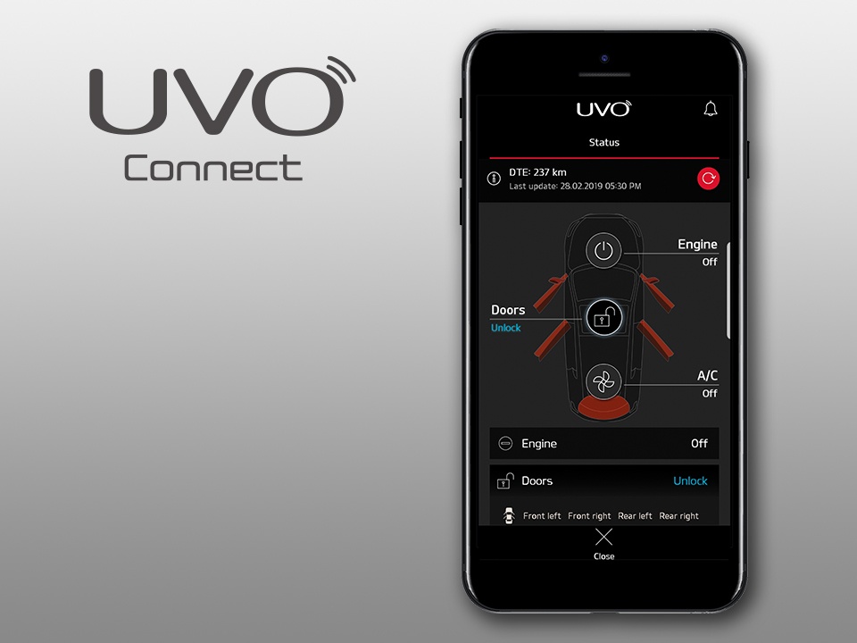 Kia ProCeed UVO connect services